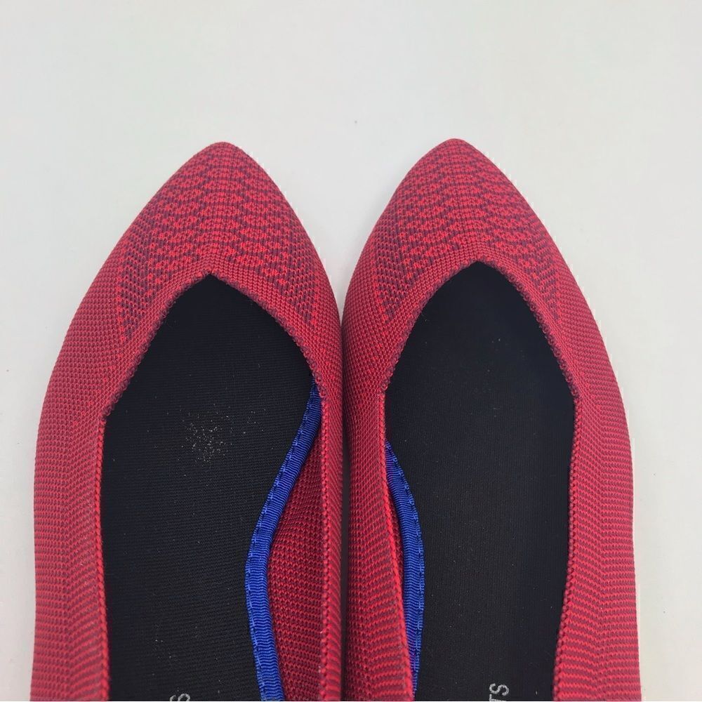 Woman by Projects Red Pattern Soft Side Pointed Flats- NEW - Picture 10 of 13
